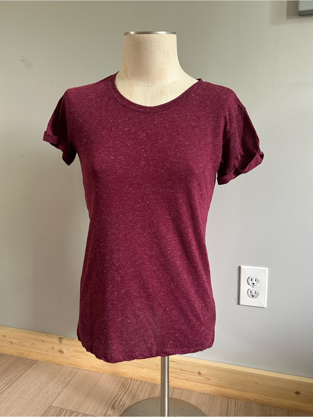 Awake Maroon Crewneck Short Sleeve Tee